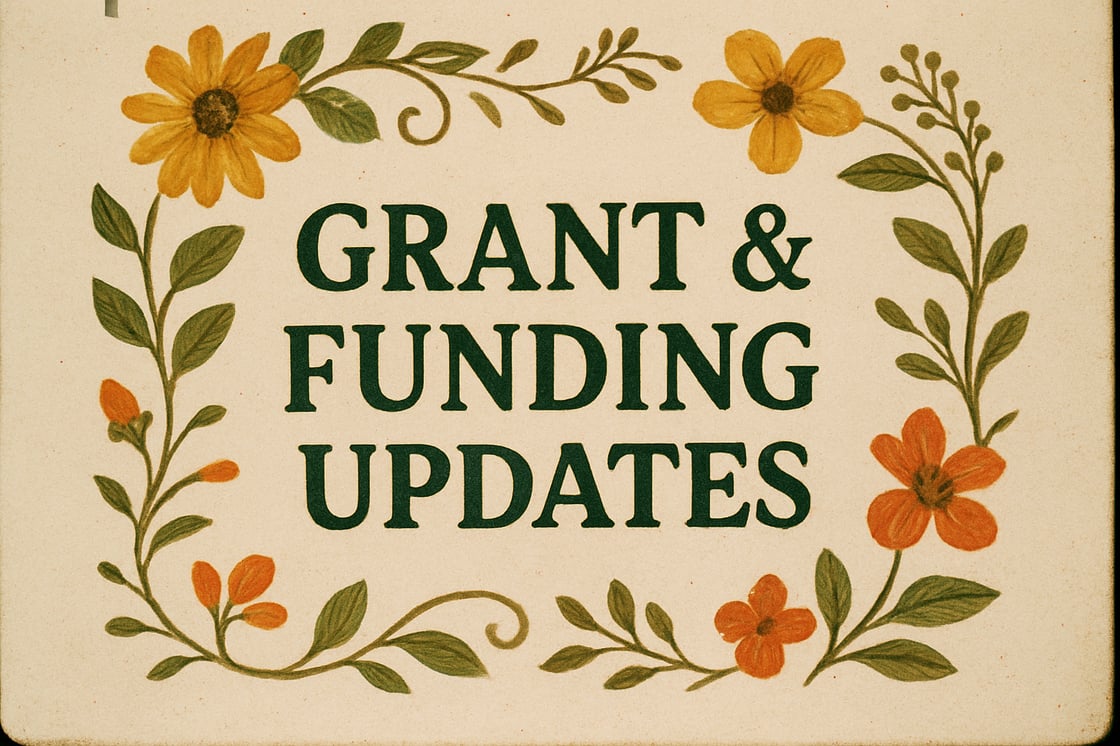 a decorative image to announce Grant  Funding Updates-1