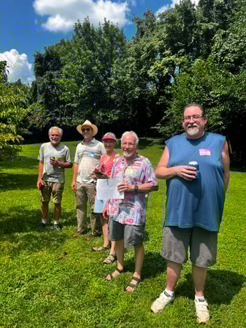 Photo of greenspace volunteers at the stream walk